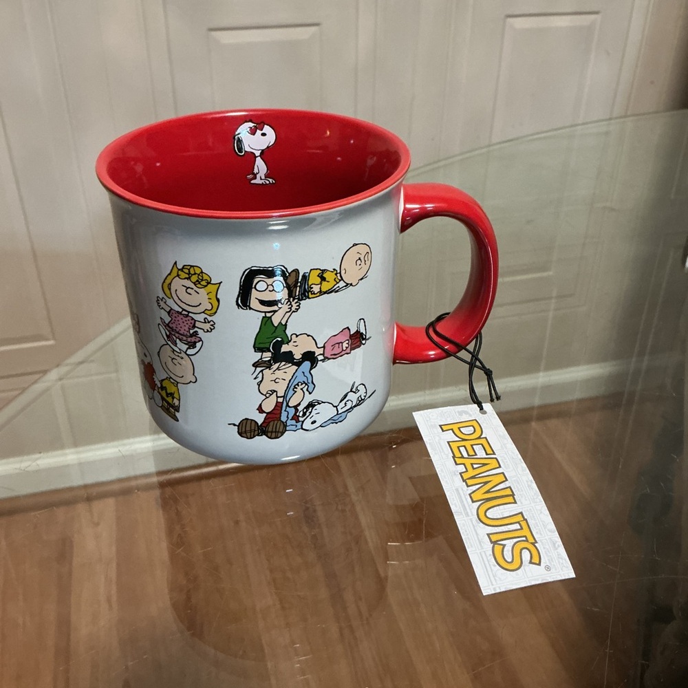 Peanuts Gang LOVE Valentine's Day 21 oz Mug Snoopy Joe Cool Sally Charlie Linus